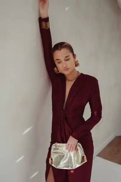 Perfect Long Dress Bordeaux - Afbeelding 3