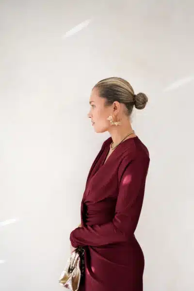 Perfect Long Dress Bordeaux - Afbeelding 2