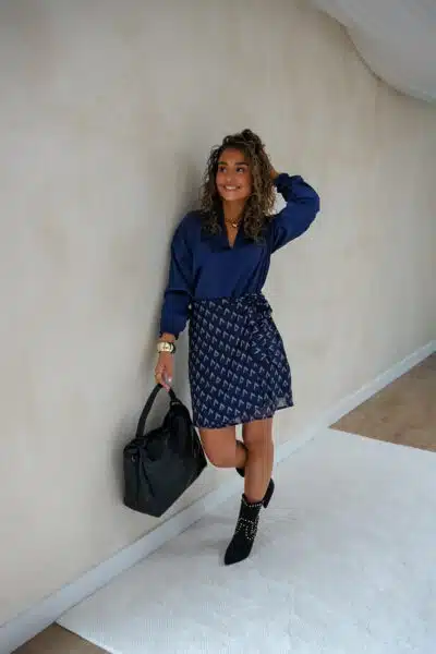 Lofty Manner Blouse Eliza Navy Blue - Afbeelding 5
