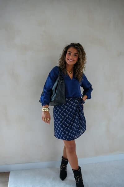 Lofty Manner Blouse Eliza Navy Blue - Afbeelding 3