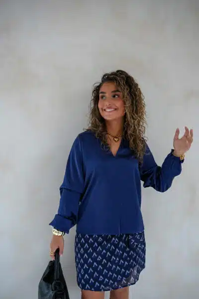 Lofty Manner Blouse Eliza Navy Blue - Afbeelding 6