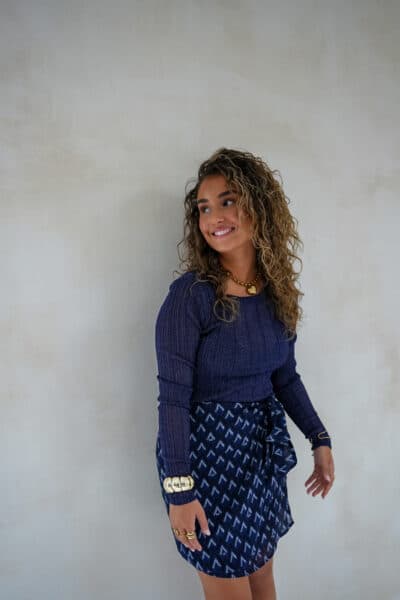 Lofty Manner Top Mabel Navy Blue - Afbeelding 5