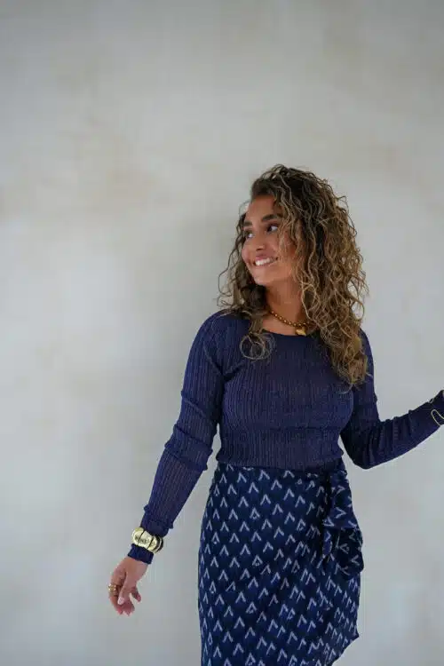 Alternative view of Lofty Manner Top Mabel Navy Blue