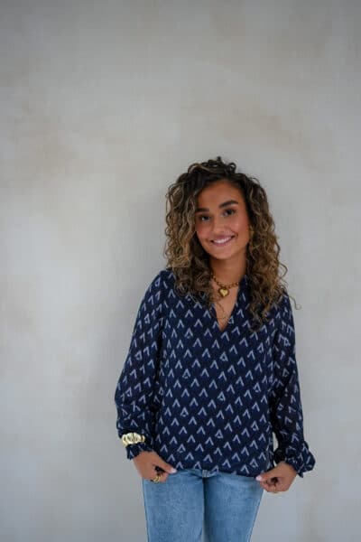Lofty Manner Blouse Eliza Zigzag Print - Afbeelding 3