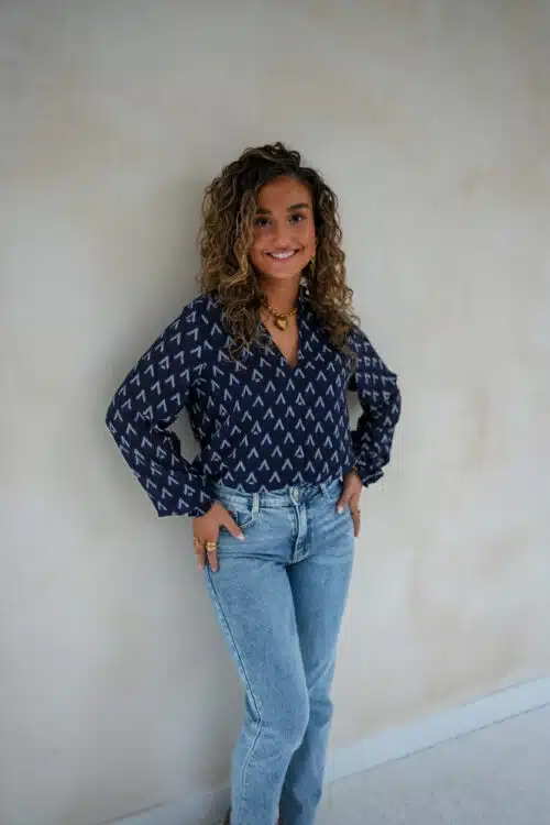 Lofty Manner Blouse Eliza Zigzag Print