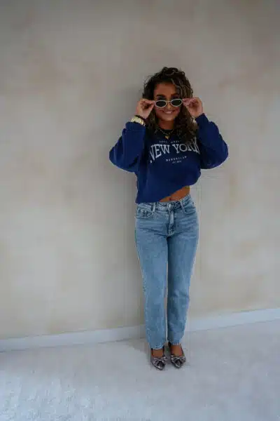 Lofty Manner Sweater Emmy Navy Blue - Afbeelding 4