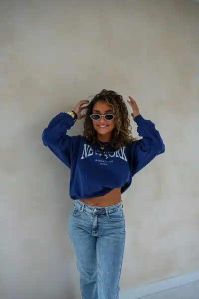 Lofty Manner Sweater Emmy Navy Blue - Afbeelding 3