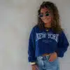Lofty Manner Sweater Emmy Navy Blue