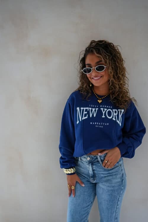 Lofty Manner Sweater Emmy Navy Blue