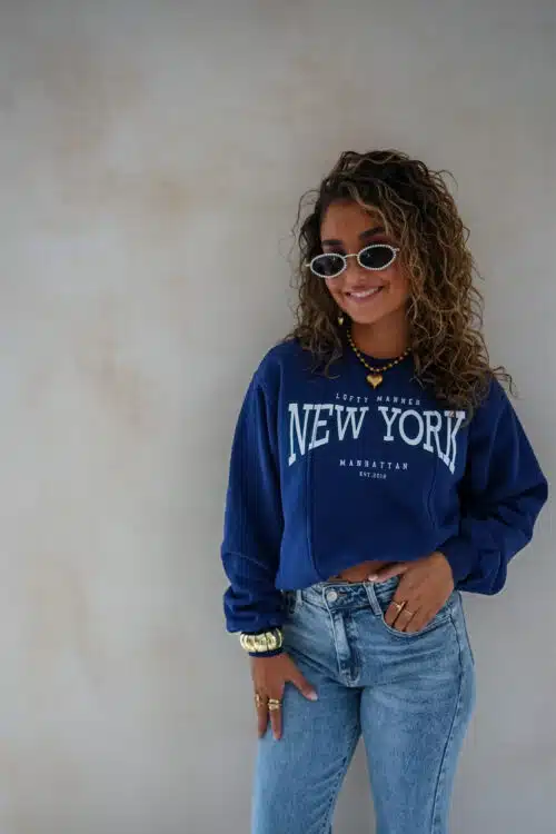 Lofty Manner Sweater Emmy Navy Blue