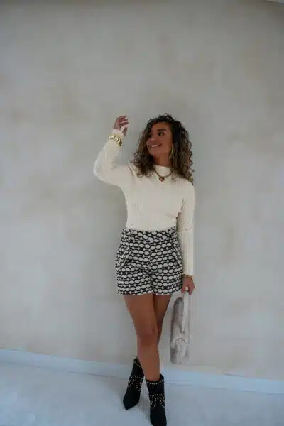 Lofty Manner Short Millie Black White - Afbeelding 3