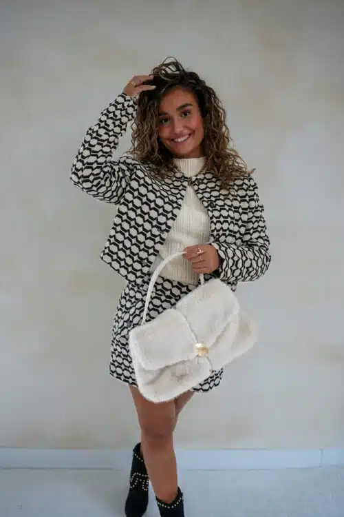 Lofty Manner Jacket Cleo Black White
