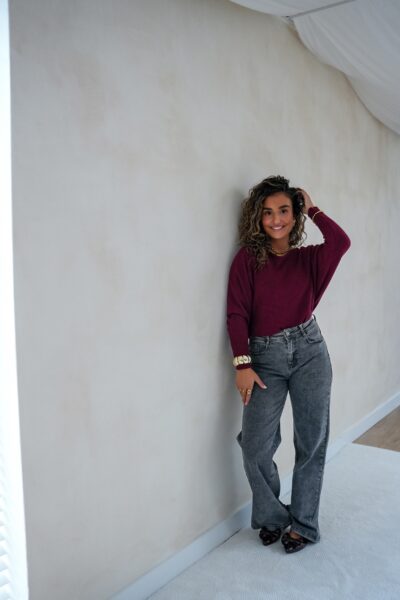 Renske Sweater Bordeaux - Afbeelding 5