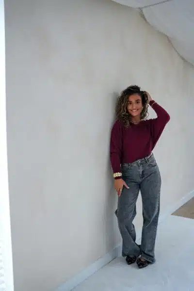 Renske Sweater Bordeaux - Afbeelding 5