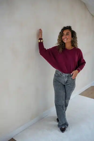 Renske Sweater Bordeaux - Afbeelding 4