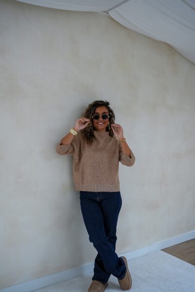 Evi Sweater Camel * - Afbeelding 4