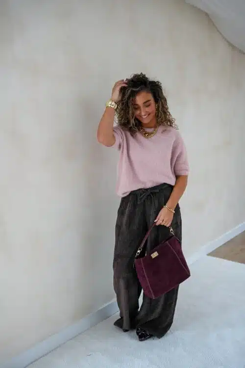 Alternative view of Rianne Rib Pants Brown