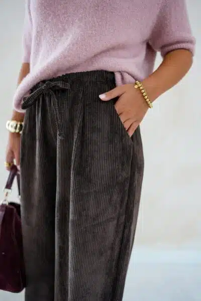 Rianne Rib Pants Brown - Afbeelding 3