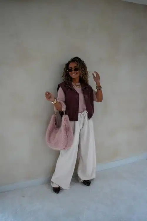 Rianne Rib Pants Beige