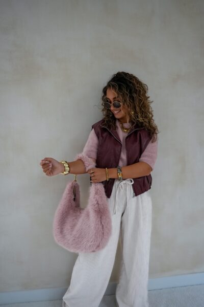 Gina Gilet Bordeaux . - Afbeelding 6