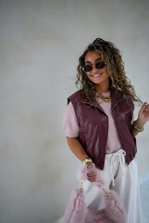 Gina Gilet Bordeaux .