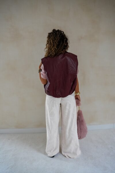 Gina Gilet Bordeaux . - Afbeelding 3