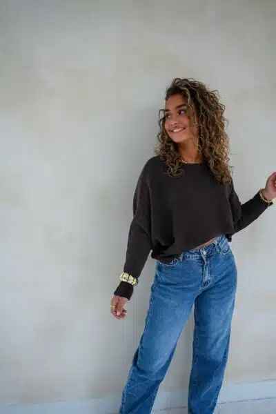 Renske Sweater Brown - Afbeelding 3