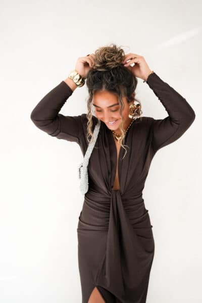 Perfect Long Dress Brown - Afbeelding 7