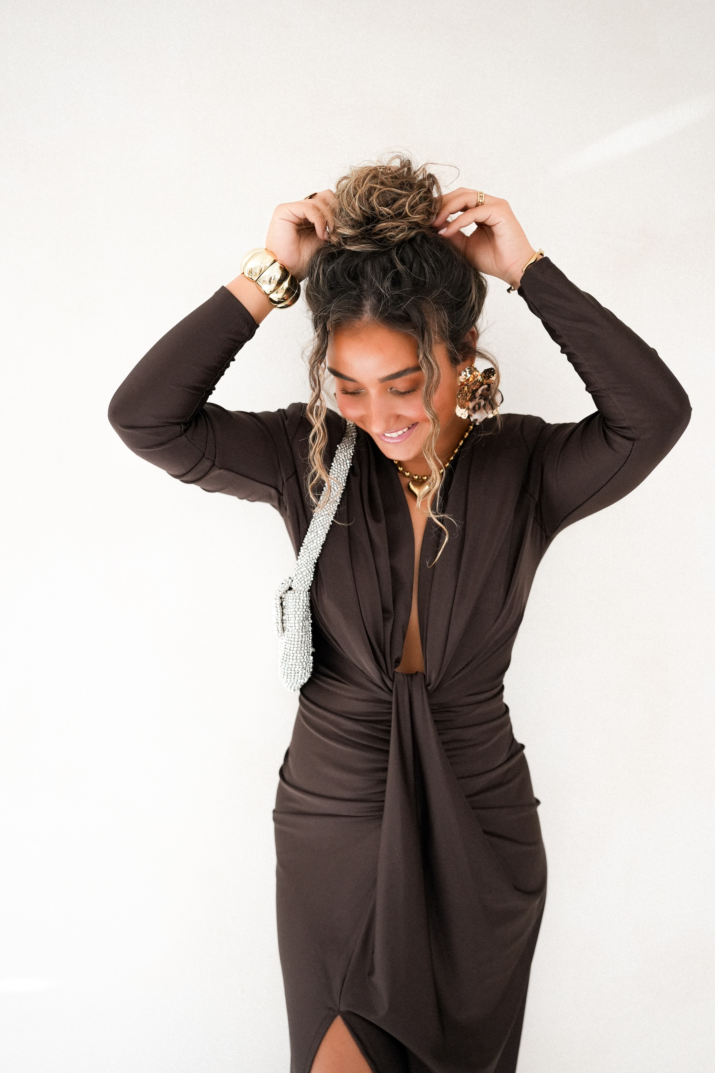 Perfect Long Dress Brown - Afbeelding 7