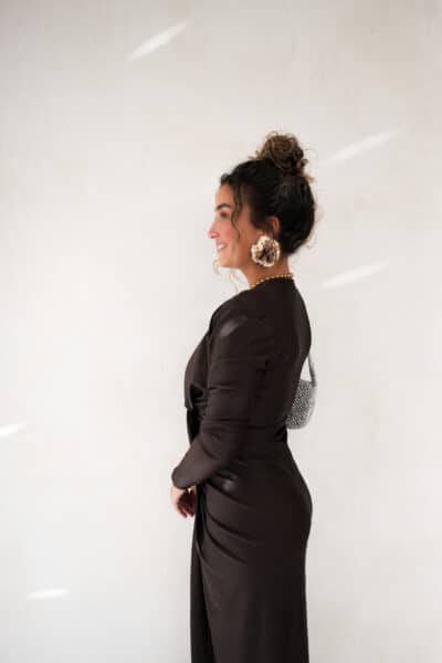 Perfect Long Dress Brown - Afbeelding 8