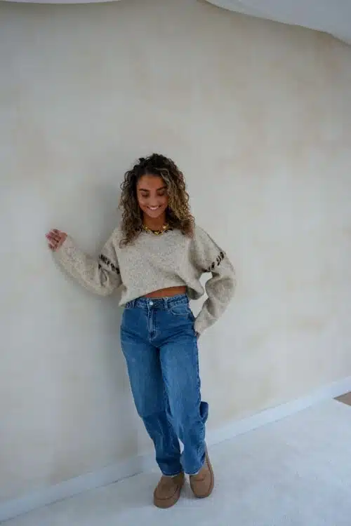 Alternative view of Lya Beige Sweater Leo Detail *