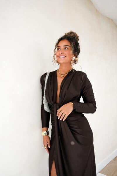 Perfect Long Dress Brown - Afbeelding 10