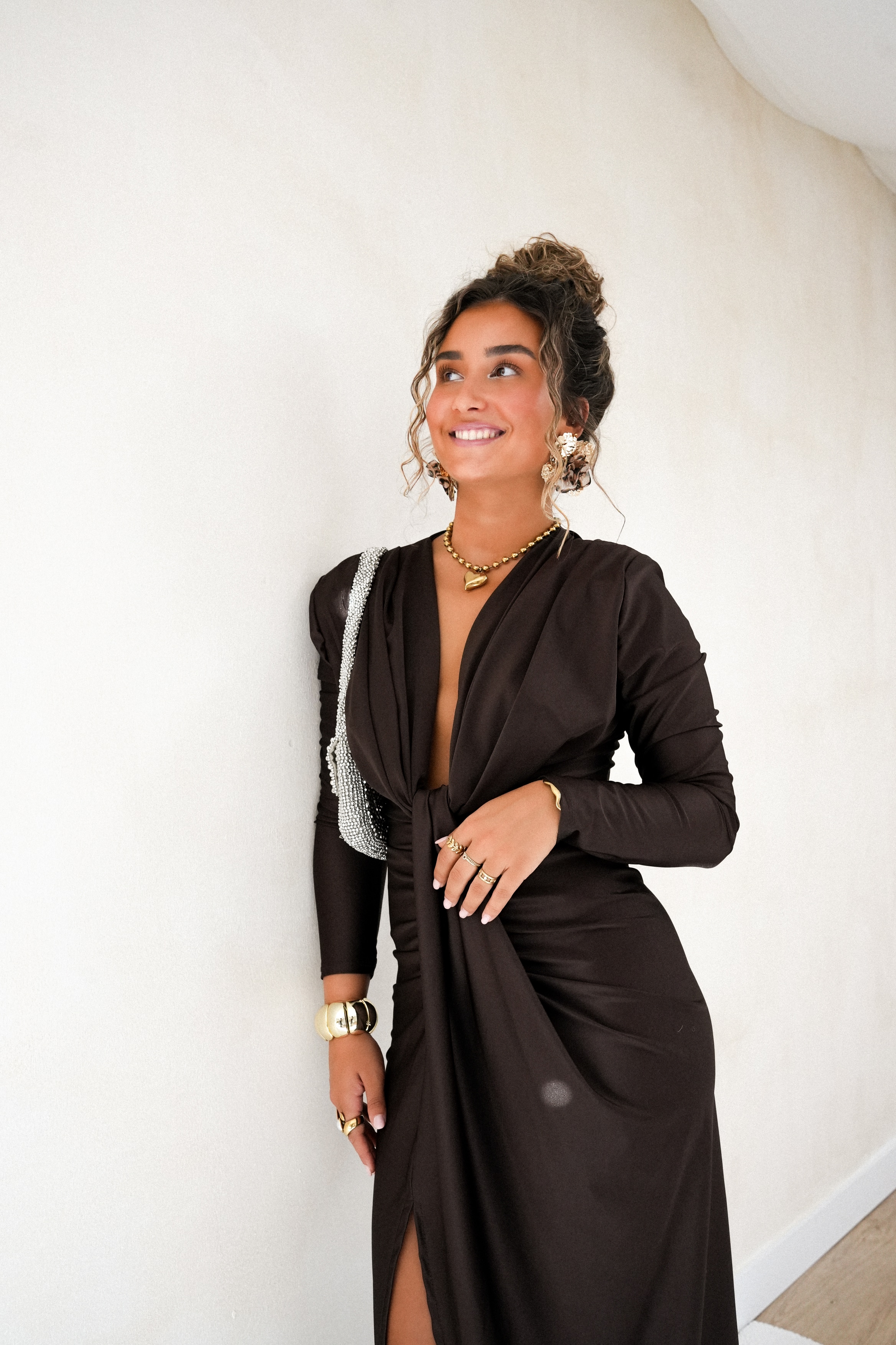 Perfect Long Dress Brown - Afbeelding 10