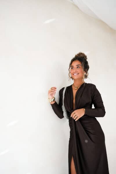 Perfect Long Dress Brown - Afbeelding 4