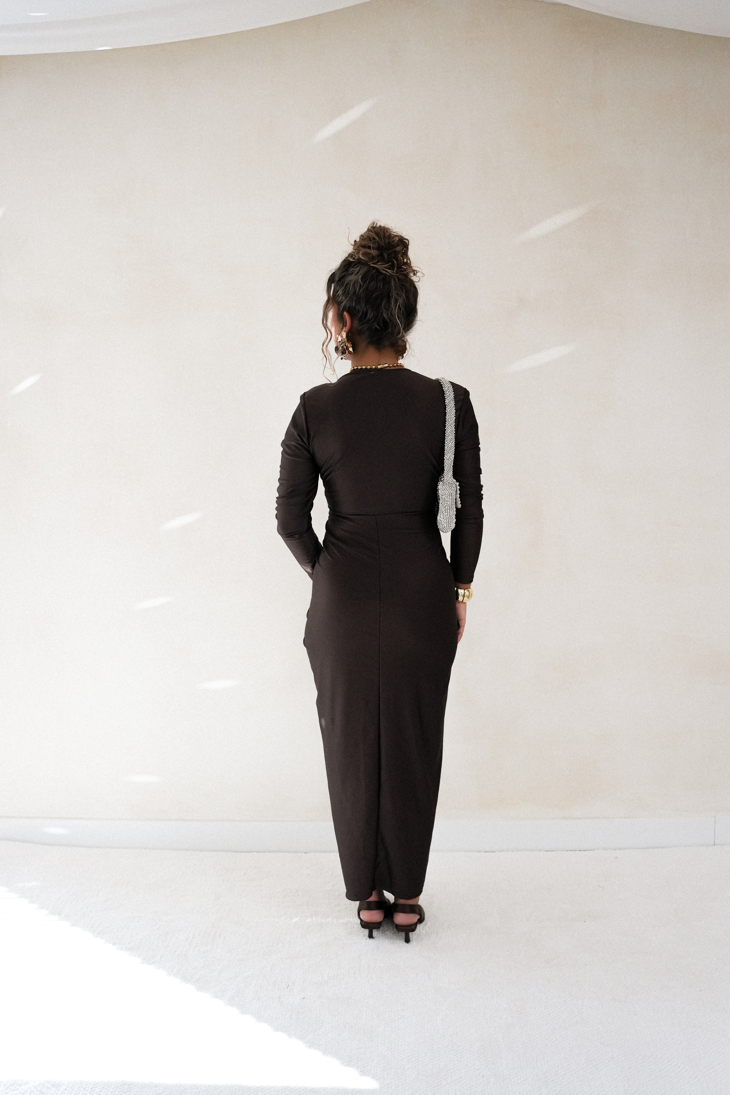 Perfect Long Dress Brown - Afbeelding 3
