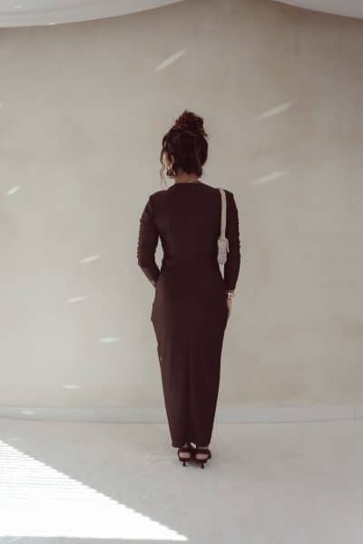 Perfect Long Dress Brown - Afbeelding 3