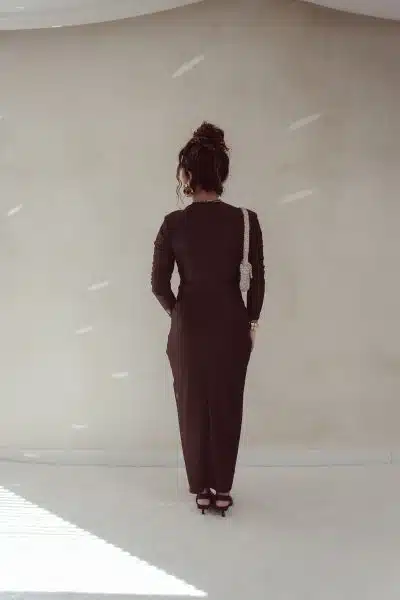 Perfect Long Dress Brown - Afbeelding 3