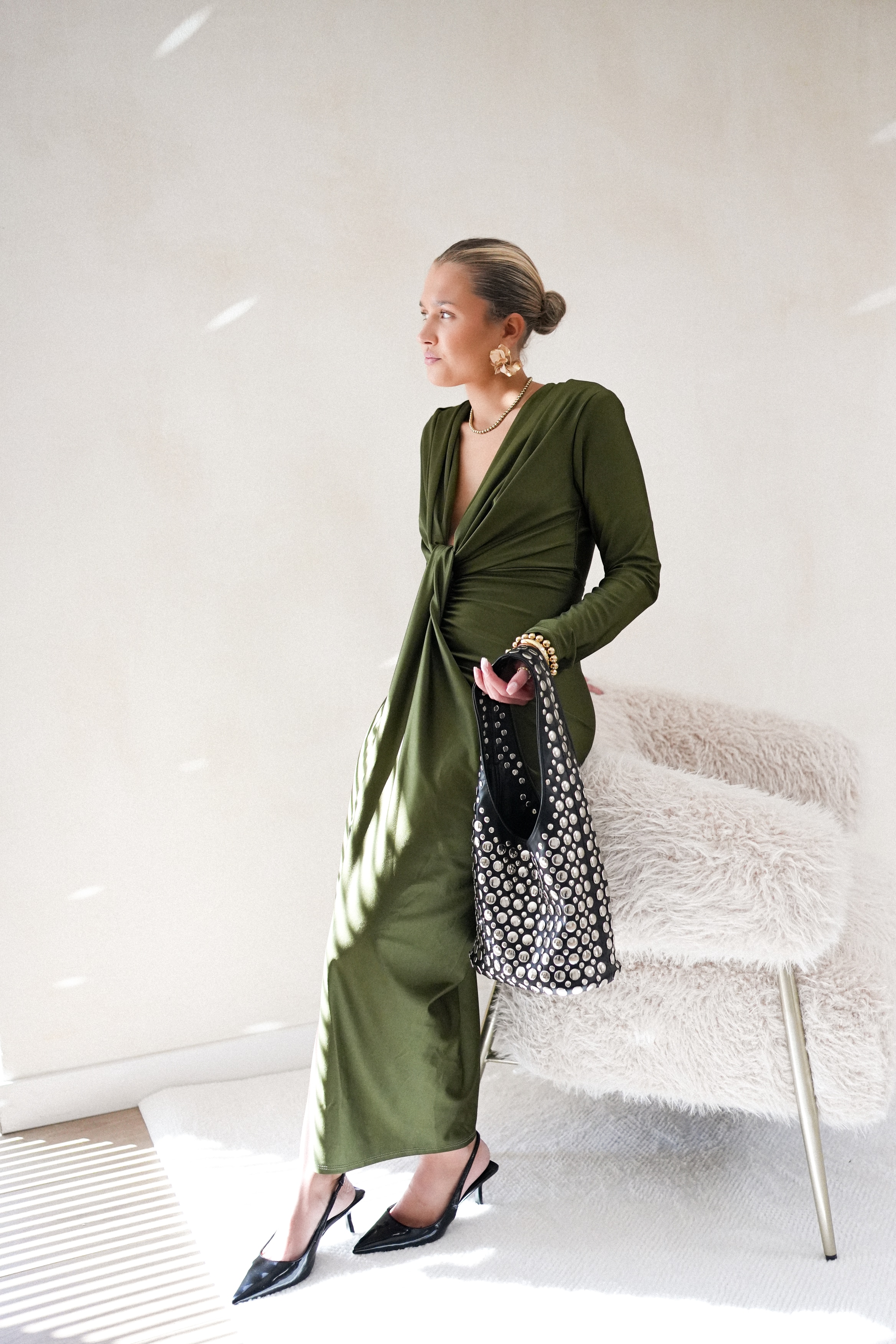 Perfect Long Dress Khaki - Afbeelding 5