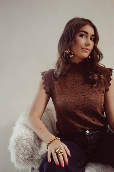 Myaa Lace Top Choco - Afbeelding 4