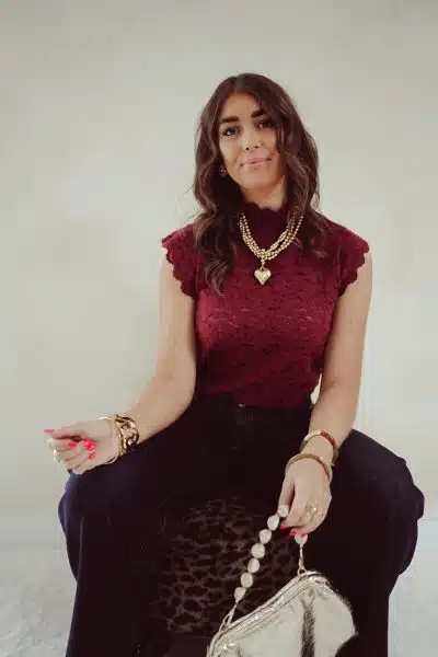 Myaa Lace Top Burgundy - Afbeelding 6