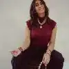 Myaa Lace Top Burgundy