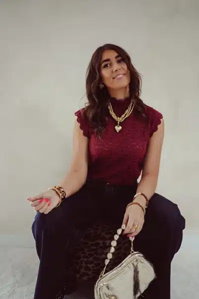 Myaa Lace Top Burgundy