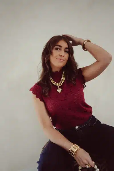 Myaa Lace Top Burgundy - Afbeelding 5