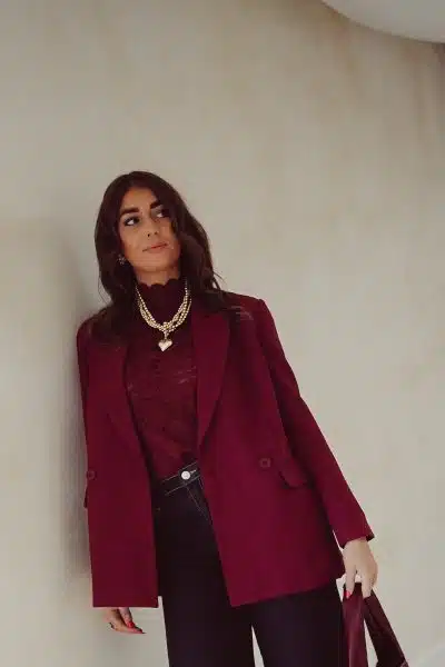 Mila Blazer Burgundy - Afbeelding 6