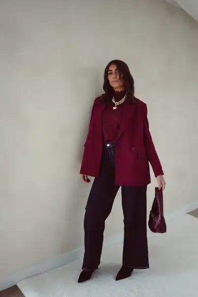 Mila Blazer Burgundy - Afbeelding 3