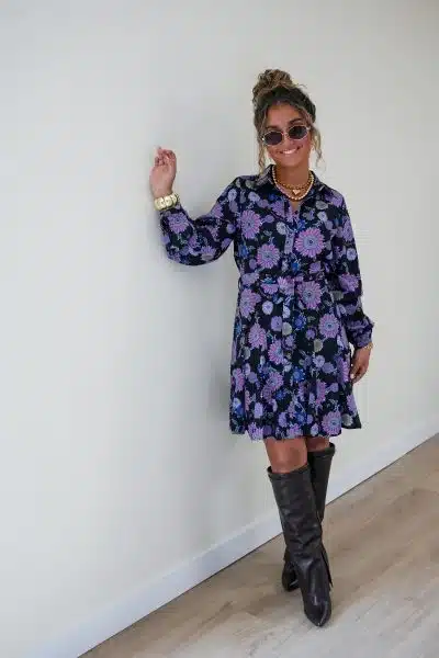 Lofty Manner Dress Lilla Multi Flower - Afbeelding 4