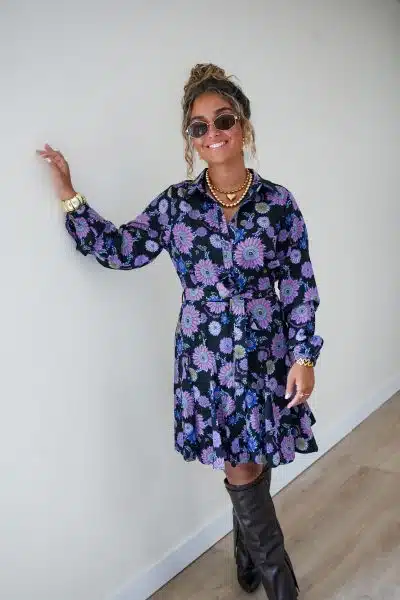 Lofty Manner Dress Lilla Multi Flower - Afbeelding 3