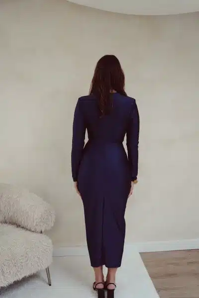 Perfect Long Dress Navy - Afbeelding 3