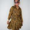 Lofty Manner Dress Lilla Feathers Print