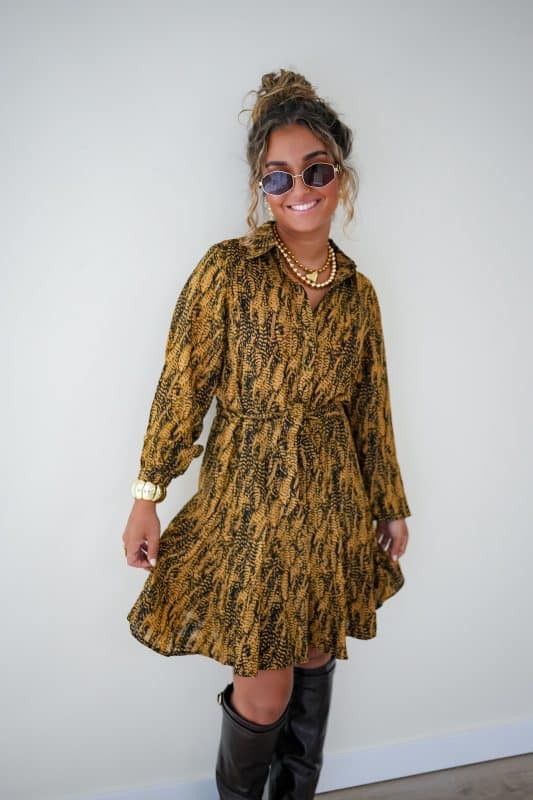 Lofty Manner Dress Lilla Feathers Print